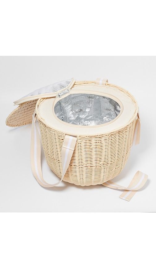 Round Picnic Cooler Basket Le Weekend in Beige - Sunnylife - Modalova