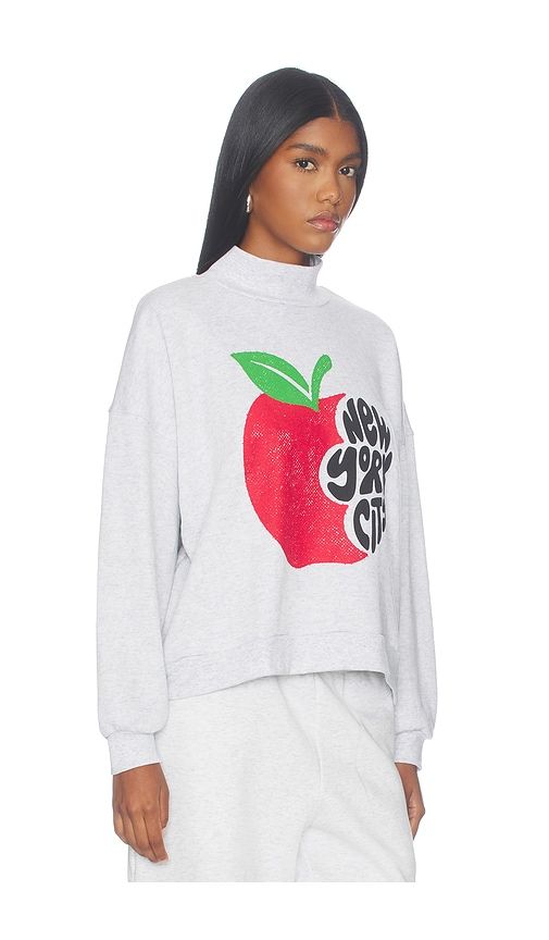 Nyc Apple Bite Mockneck Sweater in Grey. - size XS (also in S, M, L) - Sunny Somewhere - Modalova