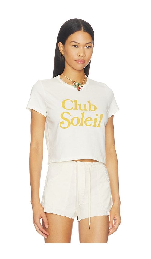 Club Soleil Tiny Tee in White. - size S (also in XL, XS) - Sunny Somewhere - Modalova