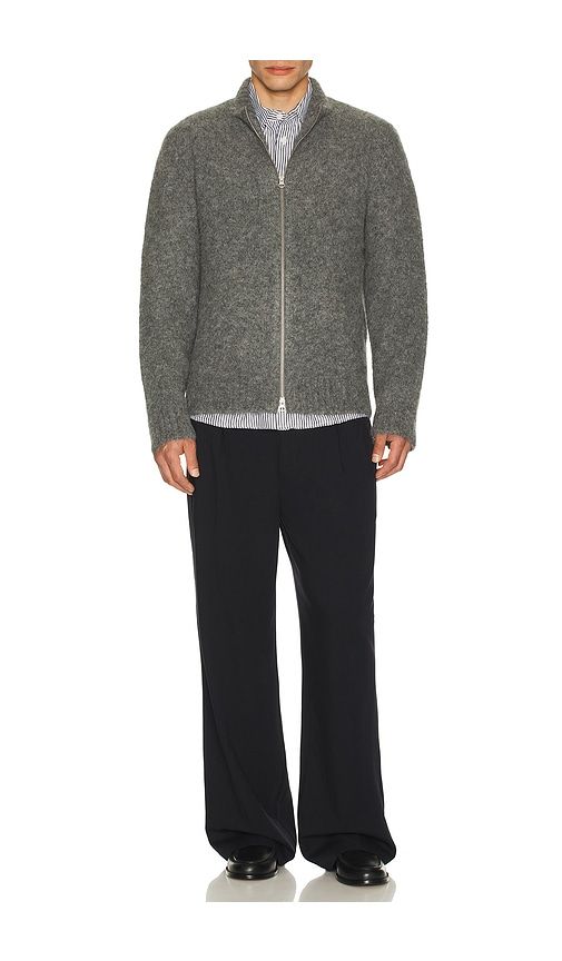 Jean Zip Cardigan in Grey. - size S (also in XL/1X) - SAMSOE SAMSOE - Modalova