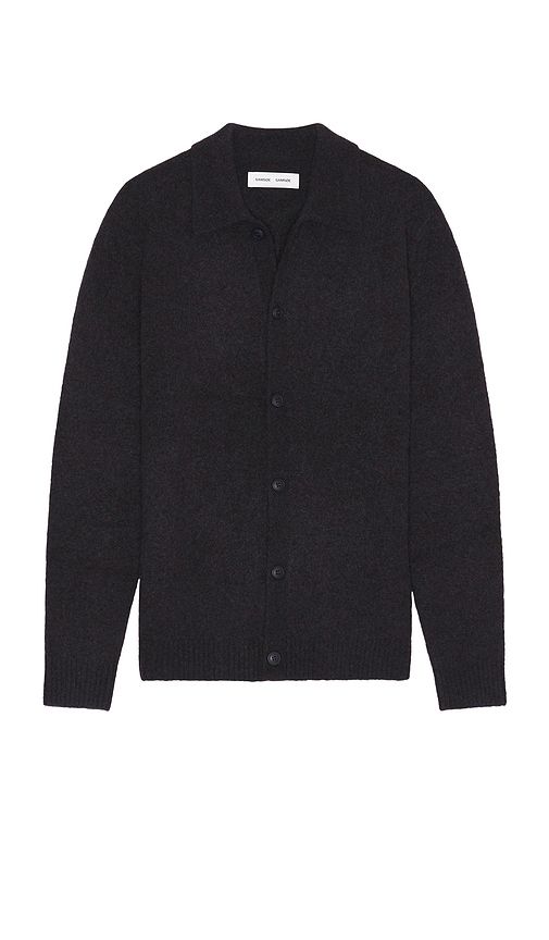 Sabutler Button Down Knitted Polo in Navy. - size L (also in M, S, XL/1X) - SAMSOE SAMSOE - Modalova