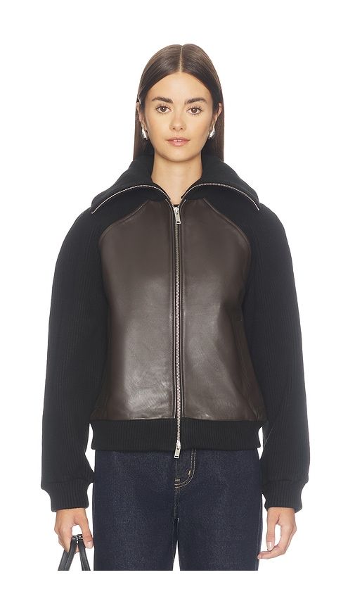 Saolive Leather Jacket in Brown. - size L (also in M, S, XS) - SAMSOE SAMSOE - Modalova