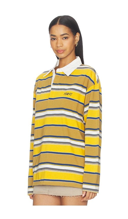 Cruz Rugby Polo Shirt in Mustard,Blue. - size L/XL (also in S/M) - SSAINT - Modalova