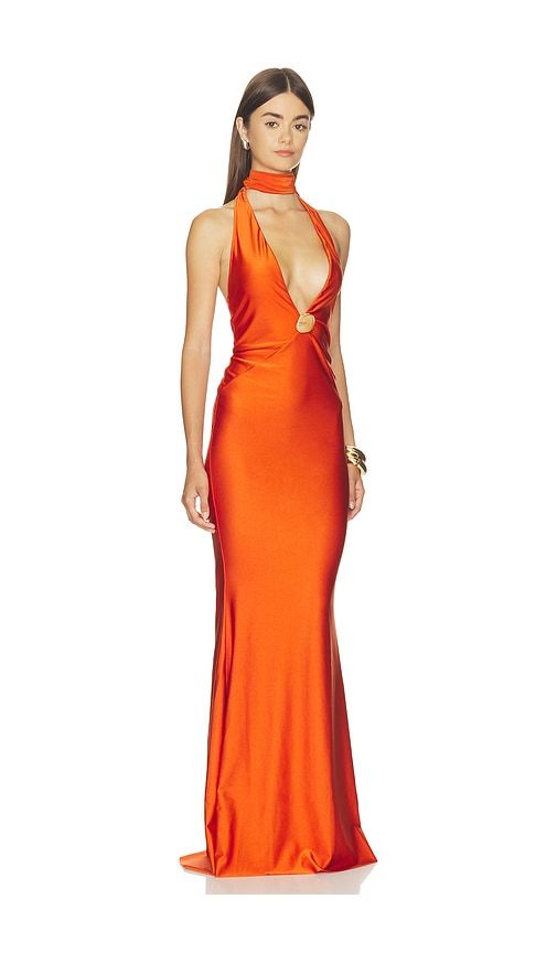 Tala Maxi Dress in Orange. - size M (also in S) - Shani Shemer - Modalova