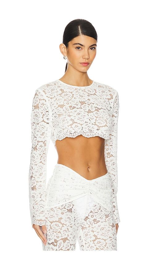 Ella Crop Top in White. - size L (also in M, S) - Shani Shemer - Modalova
