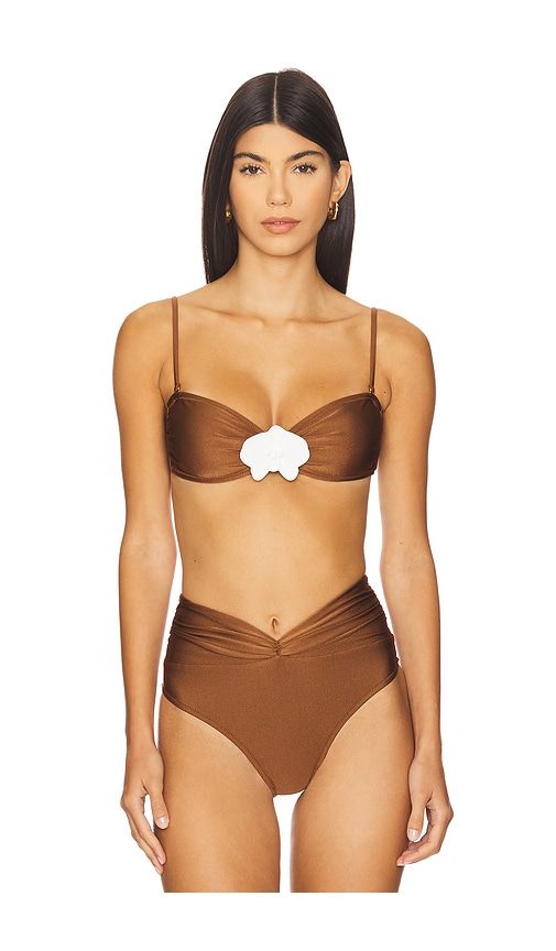 Callisto Bikini Top in Brown. - size S (also in XS) - Shani Shemer - Modalova