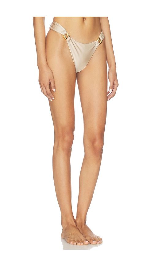Juliette Bikini Bottom in Metallic Neutral. - size L (also in M, S, XS) - Shani Shemer - Modalova