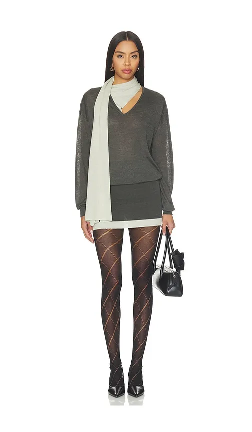 Kitty Romb Pointelle Tights in . - size L (also in M, S, XL) - SWEDISH STOCKINGS - Modalova