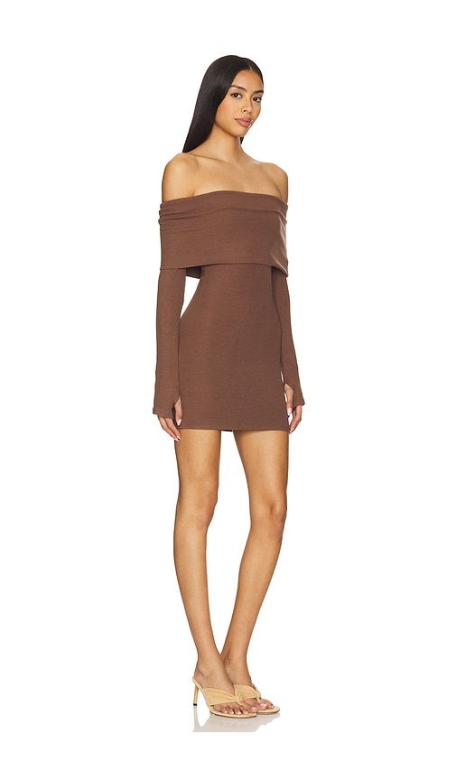 Marks Mini Dress in Chocolate. - size L (also in M, S) - superdown - Modalova