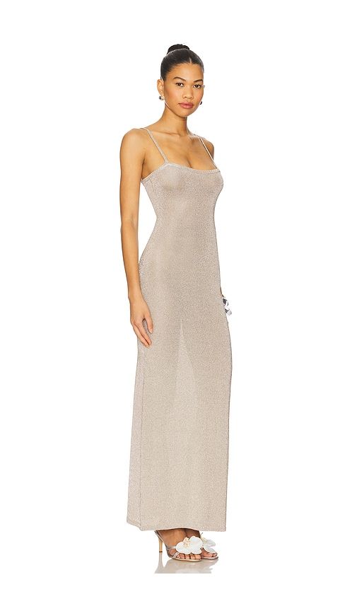 Dalilah Maxi Dress in Metallic Silver. - size L (also in M) - superdown - Modalova