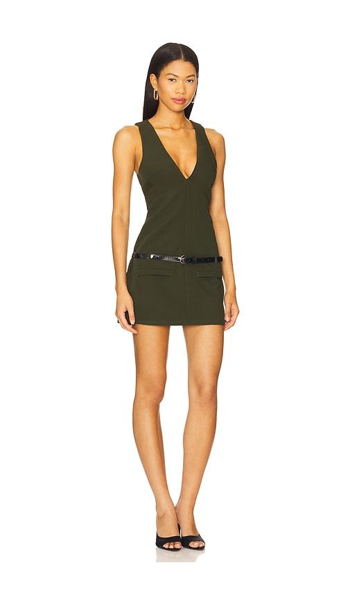Patrice Belted Mini Dress in Army. - size M (also in S, XS) - superdown - Modalova