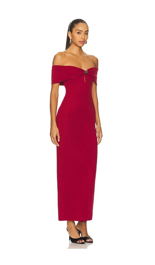 Blake Off Shoulder Gown in Burgundy. - size M (also in S, XS) - superdown - Modalova
