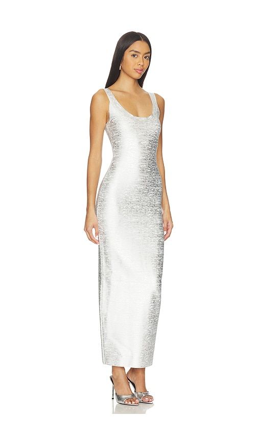 Perry Bandage Maxi Dress in Metallic Silver. - size L (also in M, S, XS, XXS) - superdown - Modalova