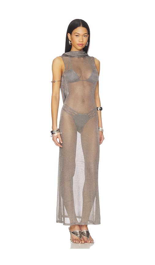 Kaomi Maxi Dress in Metallic Silver. - size L (also in M, S) - superdown - Modalova