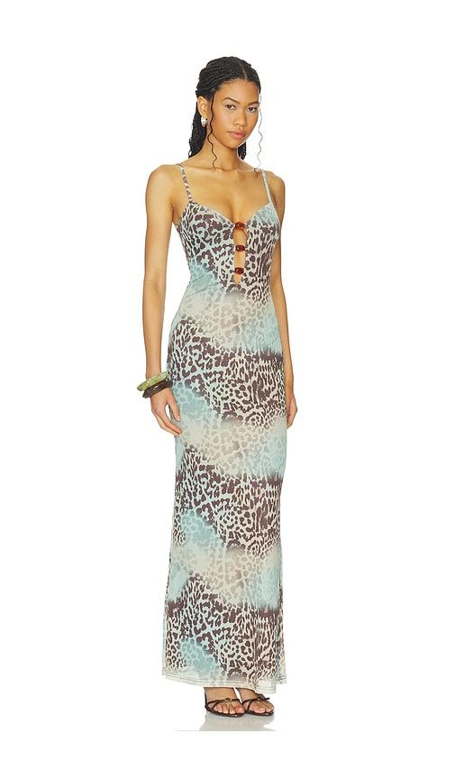 Edie Maxi Dress in Blue,Brown. - size L (also in XXS) - superdown - Modalova