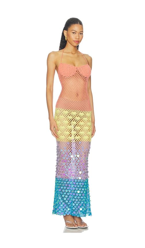 Hildie Crochet Maxi Dress in Multi. - size L (also in S, XS) - superdown - Modalova