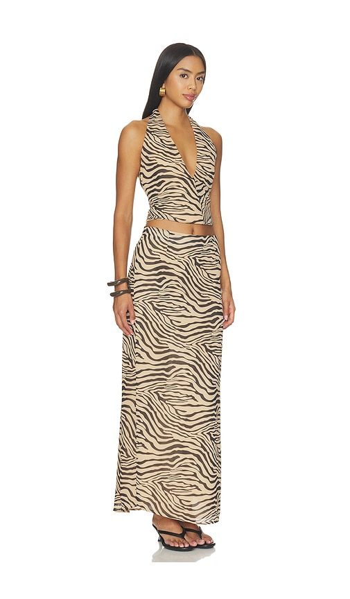 Avalon Maxi Skirt Set in Brown. - size L (also in M, S, XS, XXS) - superdown - Modalova