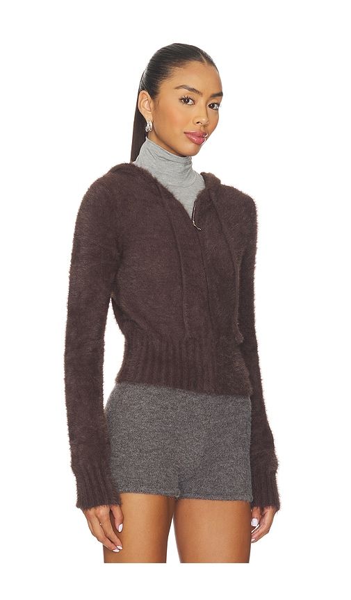 Amelia Zip Up in Chocolate. - size L (also in M, S, XS) - superdown - Modalova