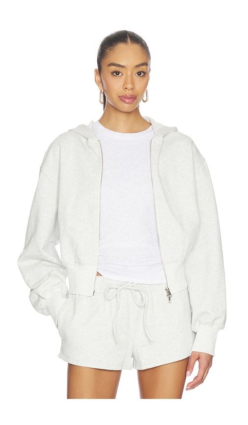 Blanka Zip Up Hoodie in Light Grey. - size M (also in S, XL, XS, XXS) - superdown - Modalova