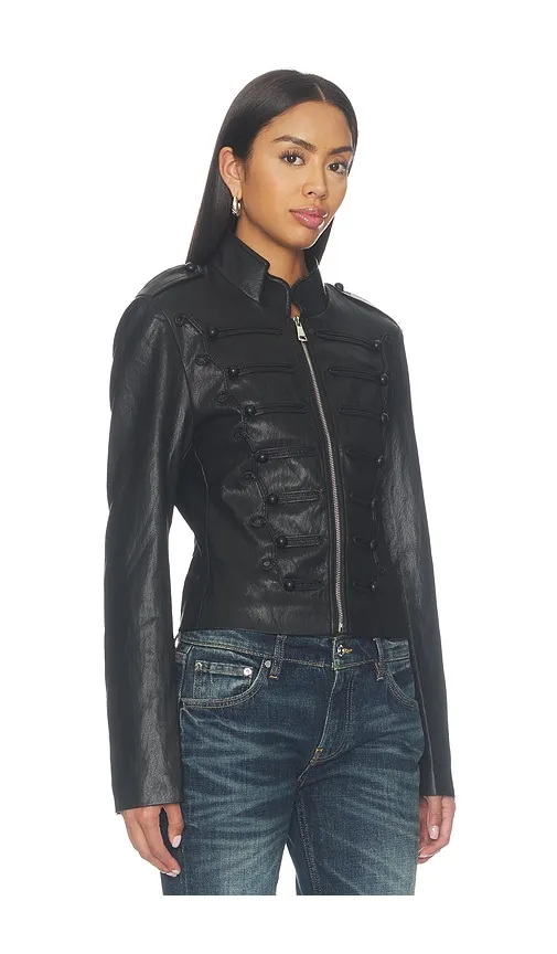 Copen Faux Leather Jacket in . - size L (also in M, S, XL, XS, XXS) - superdown - Modalova