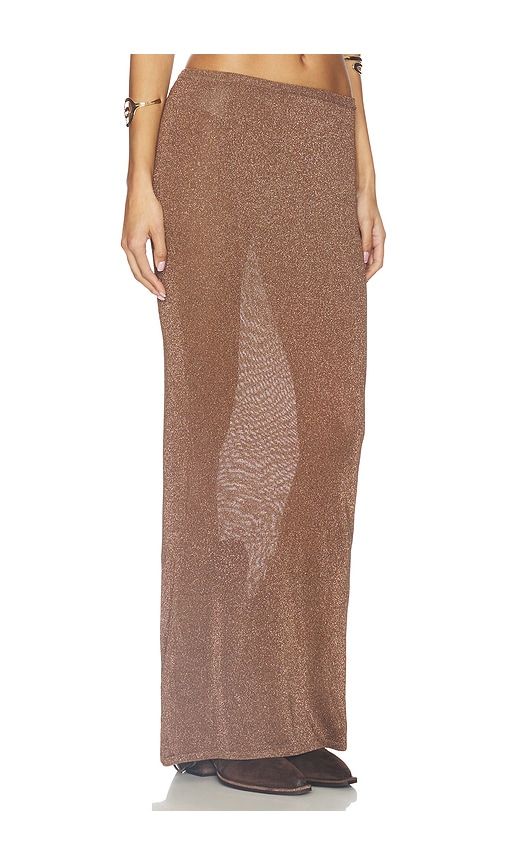 Shelly Maxi Skirt in Brown. - size L (also in M, S, XS) - superdown - Modalova