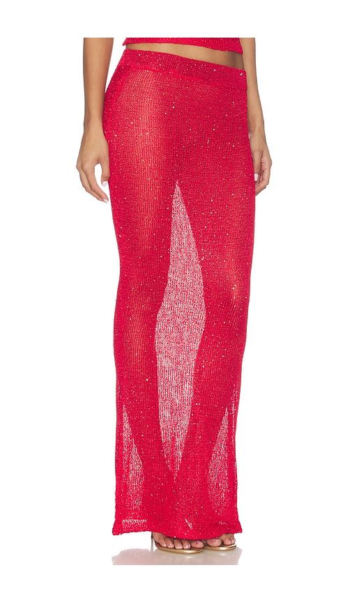 Miranda Maxi Skirt in Red. - size L (also in M, S, XS) - superdown - Modalova
