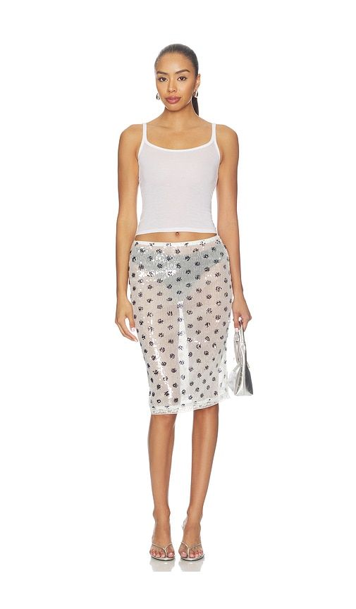 Helena Sequin Midi Skirt in & . Size L. Also in M, S, XL, XS, XXS - superdown - Modalova