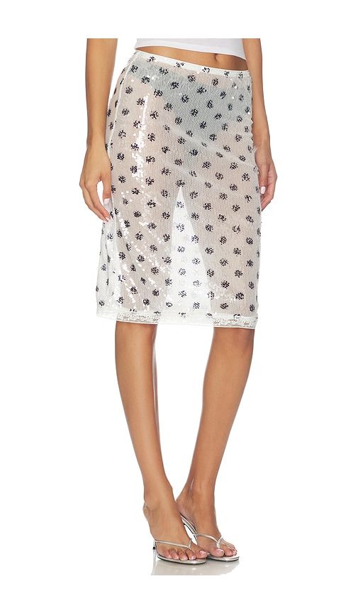 Helena Sequin Midi Skirt in Black & . - size M (also in XL) - superdown - Modalova