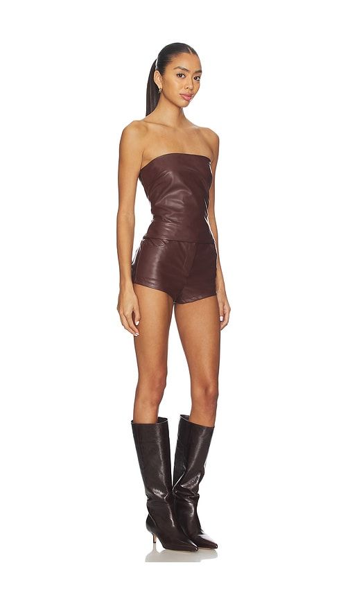 Kayla Faux Leather Short Set in . - size S (also in XS, XXS) - superdown - Modalova