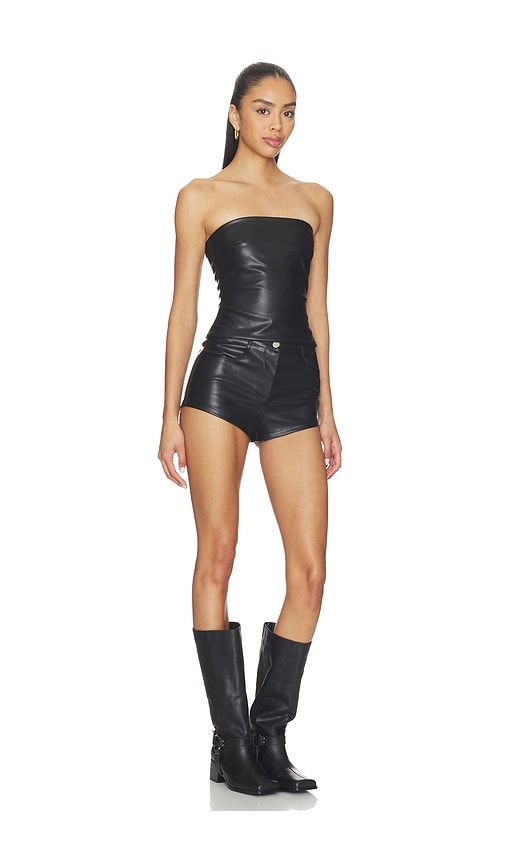 Kayla Faux Leather Short Set in . - size L (also in M, S, XS) - superdown - Modalova
