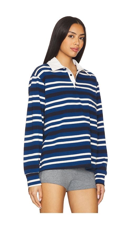 Sashia Polo Top in Navy. - size M (also in S) - superdown - Modalova