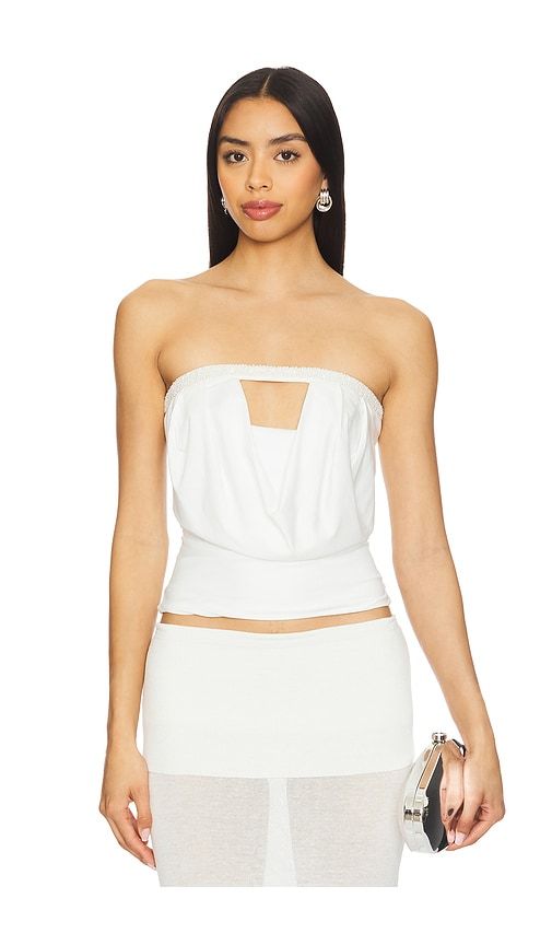 Bea Tube Top in Ivory. - size L (also in M, S, XL, XS) - superdown - Modalova