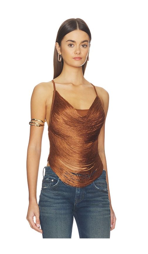 Katalia Halter Top in Cognac. - size M (also in S) - superdown - Modalova