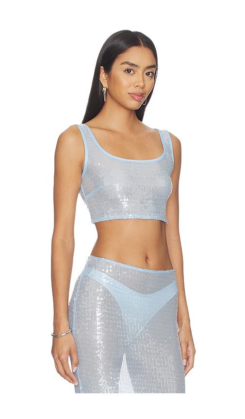 Melie Sequin Top in Baby . - size L (also in M, S, XS, XXS) - superdown - Modalova