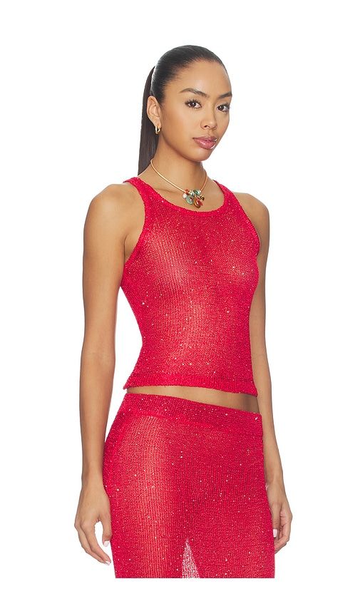 Miranda Knit Top in Red. - size L (also in M, S, XS) - superdown - Modalova