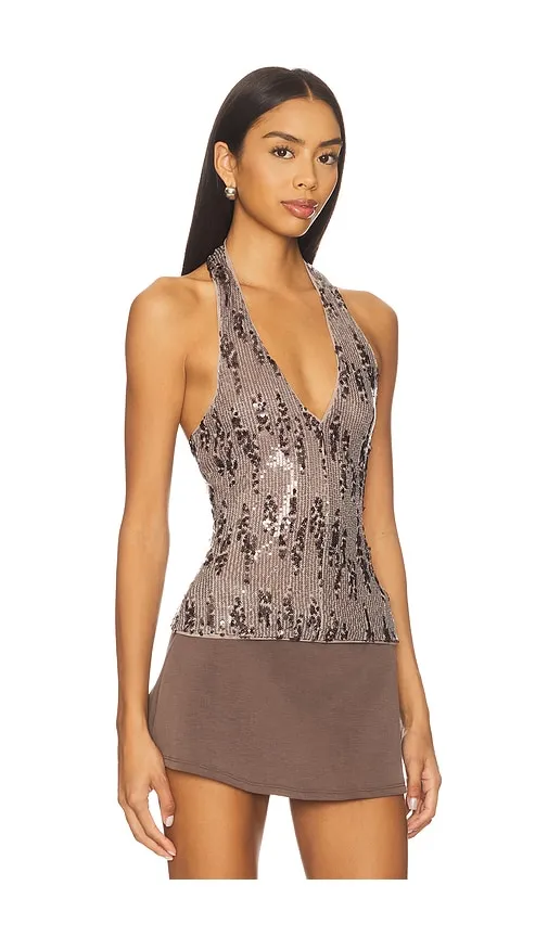 Vivian Top in Grey. - size L (also in M, S, XL, XS, XXS) - superdown - Modalova