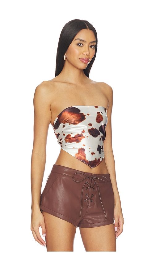 Cosima Top in White,Brown. - size L (also in M, S, XL, XS, XXS) - superdown - Modalova