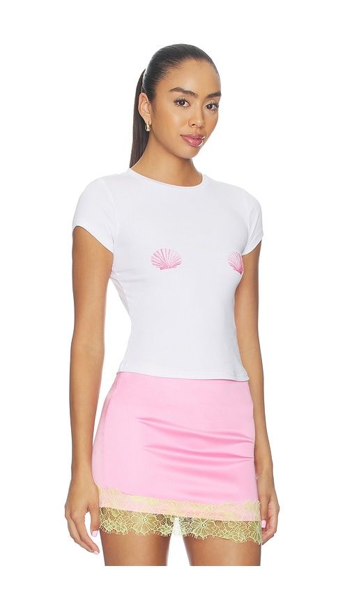 Trysta Baby Tee in White. - size L (also in M, S, XS, XXS) - superdown - Modalova