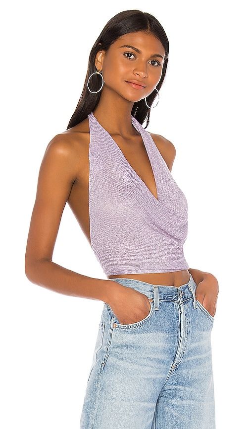 Rubie Cowl Neck Top in Lavender. - size M (also in S, XS) - superdown - Modalova