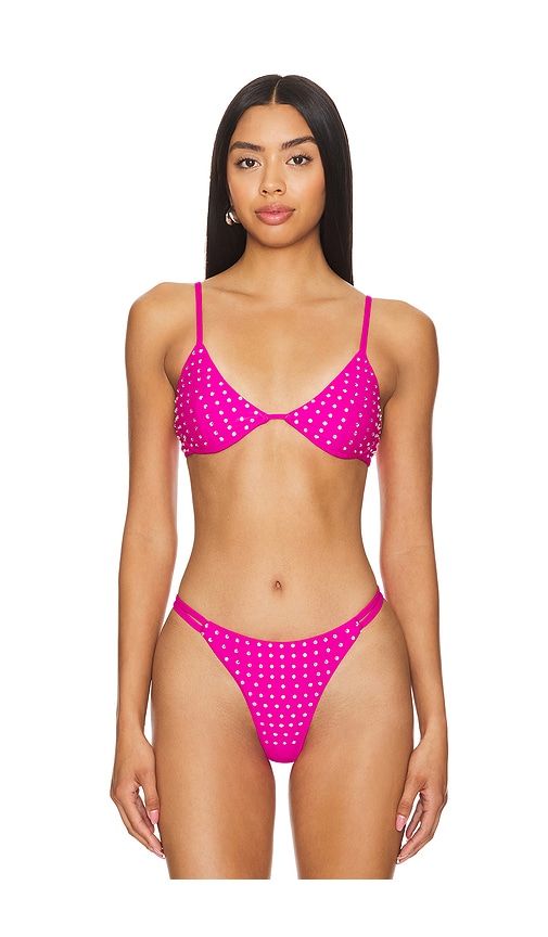 Zita Bikini Top in Fuchsia. - size XS (also in XXS) - superdown - Modalova