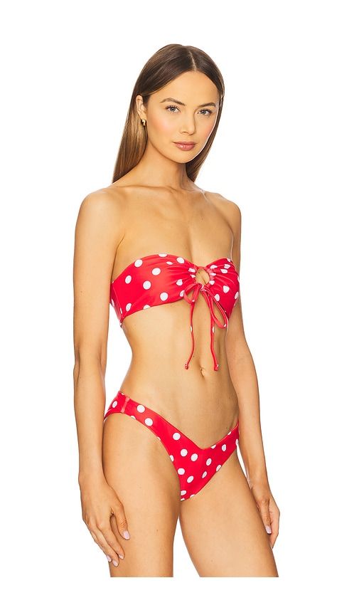 Lucy Bikini Top in Red. - size L (also in M, S, XL, XS, XXS) - superdown - Modalova