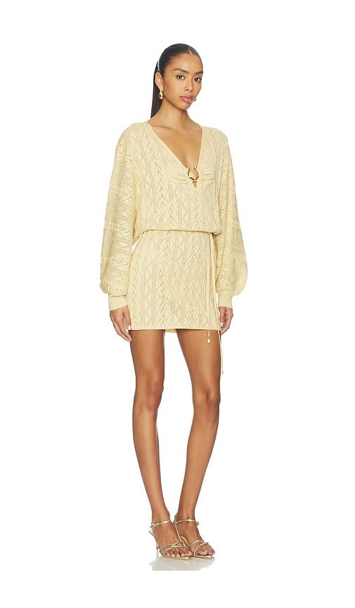 The Moss Knit Mini Dress in Metallic . - size S (also in XL, XS) - SPELL - Modalova