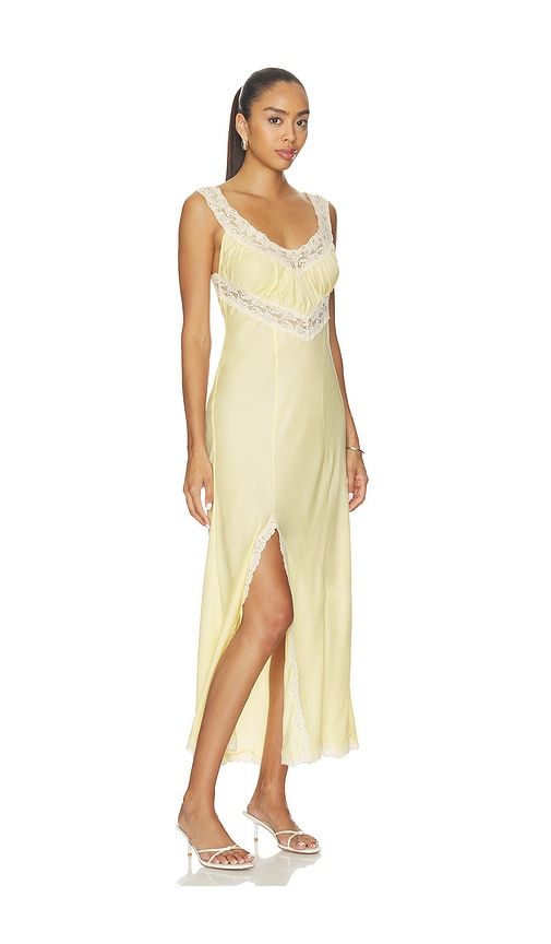 Vina Lace Slip Dress in Yellow. - size L (also in S, XS) - SPELL - Modalova