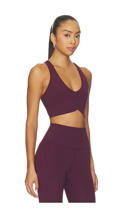 Airweight Sports Bra With Ruching in Wine. - size L (also in M, S, XS) - Splits59 - Modalova