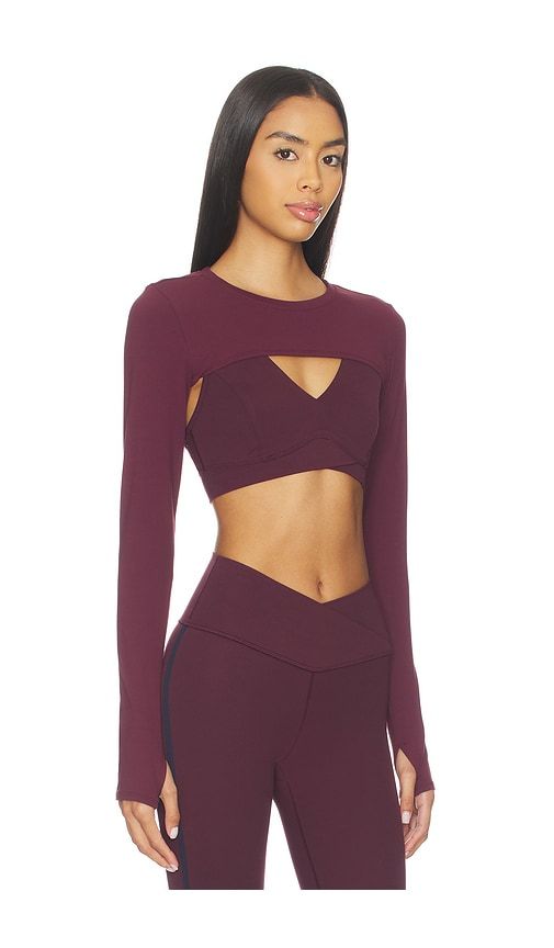 Amelia Airweight Lite Shrug in Wine. - size L (also in M, XS) - Splits59 - Modalova