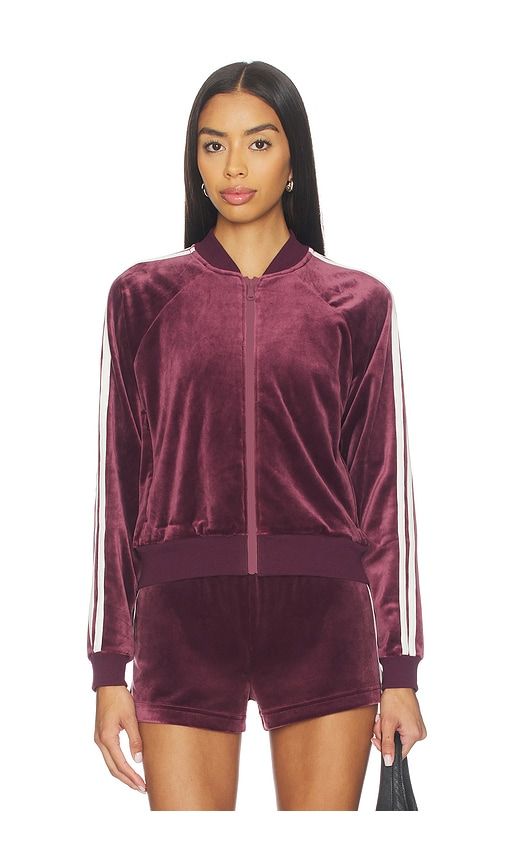 Heritage Velour Bomber Jacket in Burgundy. - size M (also in S) - Splits59 - Modalova