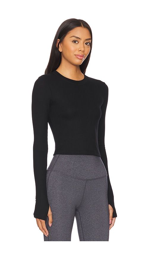 Louise Rib Long Sleeve Crop Top in . - size L (also in M, S, XS) - Splits59 - Modalova