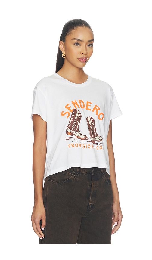 High Stepper Boxy Tee in White. - size L (also in XL/1X, XS) - Sendero Provisions Co. - Modalova