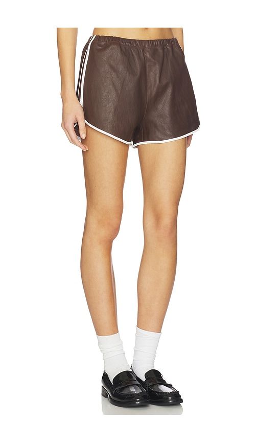 Dolphin Leather Shorts in Chocolate. - size L (also in S, XS) - SPRWMN - Modalova