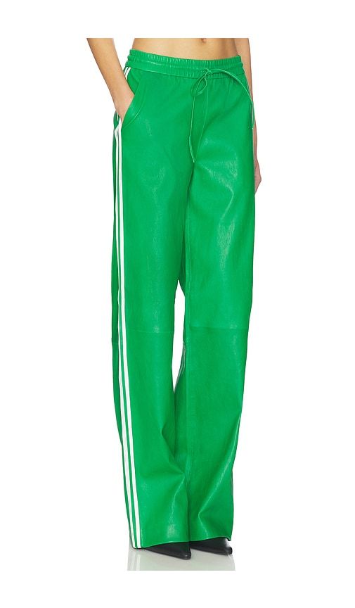 Baggy Leather Athletic Sweatpants in Green. - size L (also in M, XS) - SPRWMN - Modalova